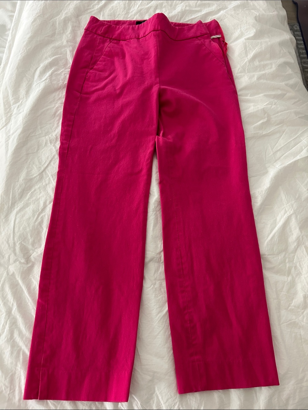 J. Crew Bright Fuchsia Pull-On Remi Style Straight Leg Pants